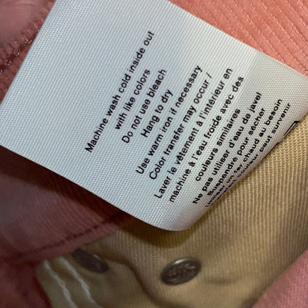 NWOT Rag & Bone High Rise Skinny Corduroy Cameo Size 27 - Picture 5 of 8